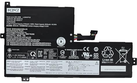 FCZFCZ L20M3PG2 Battery 42Wh Replacement for Lenovo 500e Chromebook Gen3 / 100e Chromebook Gen3 / 100e Chromebook Gen3 / Flex 3 Chrome-11M836 / IdeaPad 3 Chrome-14M836 series L20D3PG2 L20L3PG2 11.25V