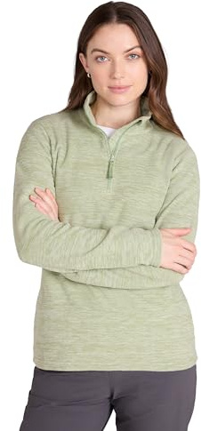 Mountain Warehouse Snowdon Melange Women Fleece Jumper | Lightweight & Comfy Ladies Half-Zip Sweater Top, Cosy Anti-Pill Mid Layer, Warm & Soft Microfleece, For Layering, Winter