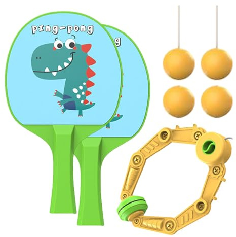 Tischtennis-Set für Kinder – interaktives Laptop-Trainingsset, interaktiver Spieler mit Bällen und Schlägern | Freizeitsportzubehör für das Zimmer zu Hause