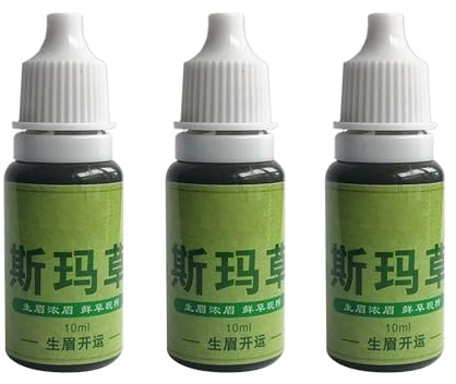 Xinjiang Gras Extract Essence, Xinjiang Gras Wimpern Essenz – Natürliche Kräuterformel macht die Augenbrauen dichter, erfrischend und angenehm, nicht fettend – Serum für Wimpern & Augenbrauen (3PC)