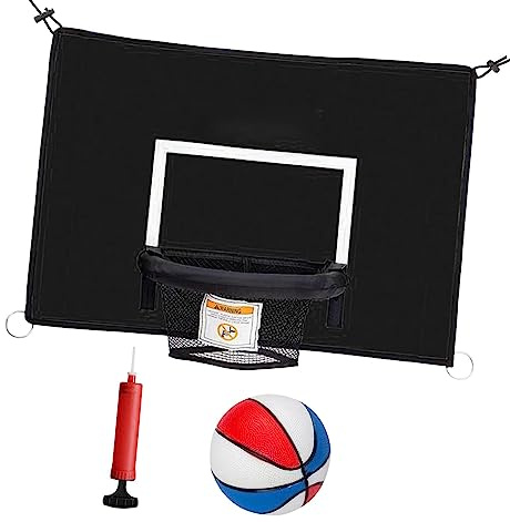 Mini-Trampolin-Basketballkorb für den Außenbereich, universelles Trampolin-Zubehör, 69 cm, farbiger Ball