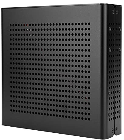 Ausla G60S HTPC-Gehäuse, MiniITX-Gehäuse aus Vollaluminium, Kompaktes Design, Geräuschloser Betrieb, Ideal für Wohnzimmer und Selbstbedienungsterminals (USB2.0)