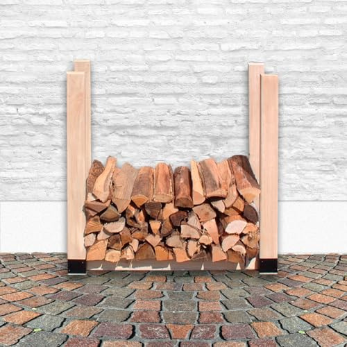Subtiel Kaminholz-Regal - Brennholz-Stapelhilfe H 90 x B 100 x T 30 cm