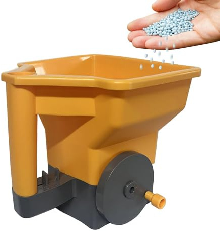 Spargiconcime per Prato | Attrezzo Regolabile a Manovella Portatile,Spandiconcime manuale,per Giardino Cortile Neve Inverno ATV Agricoltura Uso Commerciale Residenziale