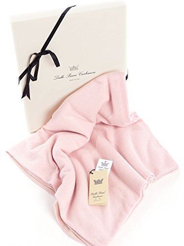 Dalle Piane Cashmere - Zwei Farben Babydecke aus 100% Kaschmir - Farbe: Rosa