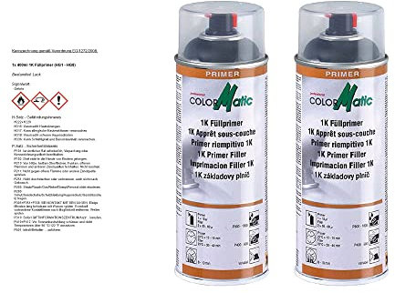 COLORMATIC 2x 400ml 1K Füllprimer (HG1 - HG8) grau
