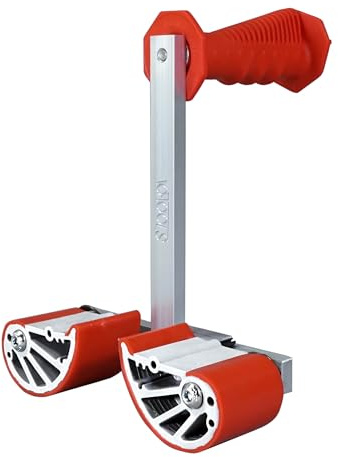 IQ-Tools Plattenträger 40-120 mm (rot, 1 Paar, 40-120 mm Stärke, für verschiedene Materialien, verstellbare Spannkraft, Klemmzange, Tragehilfe, Plattenheber) PWE0003