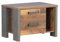 FORTE Clif Nachttisch mit 2 Schubladen, Holzwerkstoff, Old – Wood Vintage/ Betonoptik Dunkelgrau, 62 x 41,5 x 41,6 cm