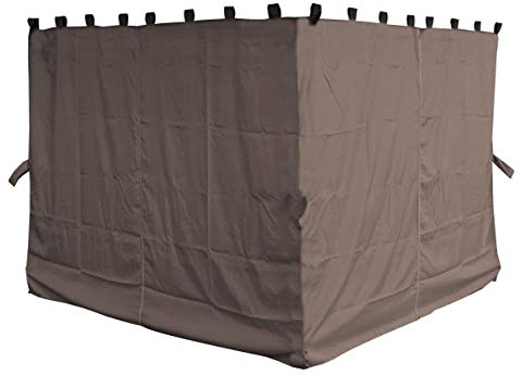 QUICK STAR 4 Seitenteile für Pavillon Paris 3x3m Seitenwand Taupe
