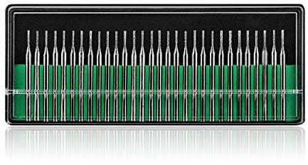 AMOYER 30 Pack 1mm Diamond Drill Bit Jewelry Beach Sea Glass Shells Gemstones Lapidary 30pcs
