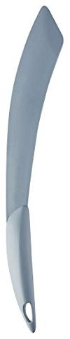 MASTRAD – 1 Spatule Flipper de Cuisine - Ustensile de Cuisine – Spatule flipper en Silicone – Lame Courbée - Résistante à la Chaleur – Spatule Antiadhésive – 33 x 5,4 cm – Gris