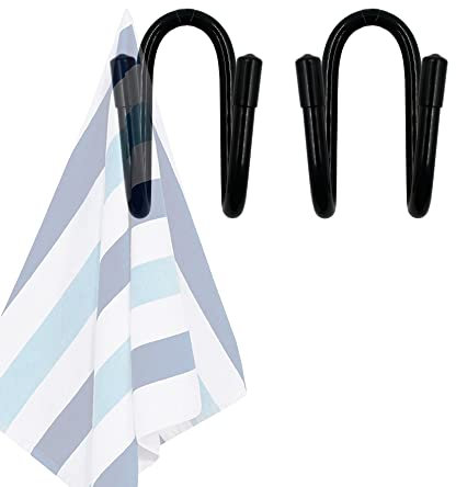 YYST Chain Link Fence Towel Hangers - to Hold Towel, Floats, Robes, to 5 Pound - No Slipping Out for Link Fence, Chain Fence (2)