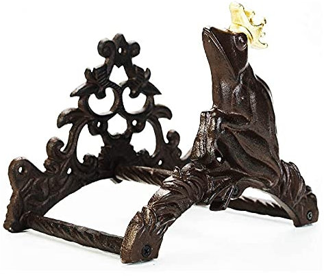 X&Z-XAOY Strapazierfähiger Schlauchhalter Schöner Frosch Gusseiserner Garten-Wasserschlauch-Aufhänger An Der Wand Montiert Schlauchständer Aus Metall Schlauchhalterrolle Dekorativ Indoor Outdoor