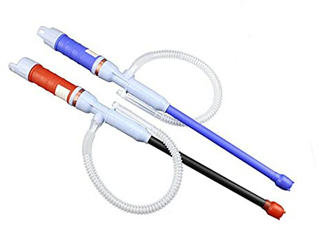 2PCS Elektrische Benzinpumpe mit Düsengriff, Tragbare Kraftstoffpumpe Kanisterpumpe Umfüllpumpe Absaugpumpe für Flüssigkeiten Benzin Diesel Öl Wasser, Wasserpumpe Siphon Pumpe Batteriepumpe