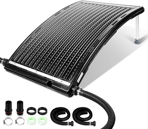 Jiubiaz Sonnenkollektor Solar Poolheizung, Solarkollektor, 110 x 69 x 14 cm, Fassungsvermögen: 15 L, beheizte Poolheizung, Solar-Warmwassersystem für Schwimmbad, Dusche, Garten