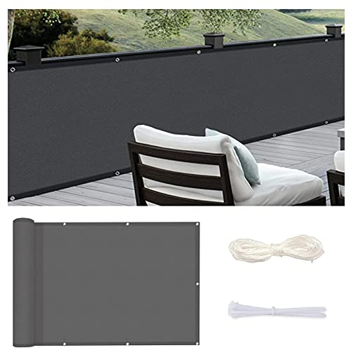 XINAR Sonnensegel Rechteckig 4.5x9M Sonnenschutz HDPE Windschutz mit UV Schutz Windschutz Segeltuch Pergola mit Befestigungsseile für Außenbereiche wie Gärten und Balkone, Dunkelgrau