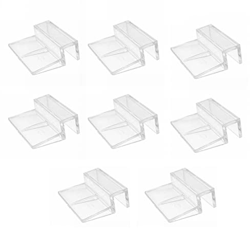 Clips para tapa de acuario, 8 clips para cubierta de pecera, soporte acrílico transparente para tapa de pecera, soporte de cubierta de acuario de 6/8/10/12 mm (10 mm)