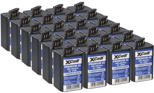 XCell 4R25 Konstant 45 – 24er Pack 6V/45Ah Batterien – konstante Helligkeit für Baustellenleuchten, Blinklampen & Warnbaken – langzeitstabil, wartungsfrei