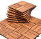 Izrielar 22 piastrelle in legno marrone, piastrelle antiscivolo per terrazze, drenaggio, sistema a clic, ritagliabili, piastrelle in legno per balcone, giardino, terrazza, 30 x 30 cm, 2 m²