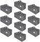 VENO Lot de 10 Sac Rangement Vêtements grand, Sacs Déménagement Pliable avec Sangles de Sac à Dos et Poignées Solides, Alternatives aux Cartons de Déménagement (Windowpane Noir, Lot de 10)