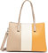 David Jones - Damen-Handtasche, mehrfarbig, Business, Arbeit, Klasse, Mädchen, mit langem Griff, PU-Leder, Aktenkoffer, Apricot, Einheitsgröße