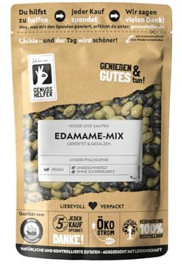 Bremer Gewürzhandel Edamame-Mix, geröstet & gesalzen, schwarze und grüne Sojabohnen, 140g