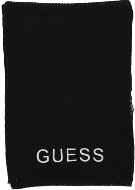 GUESS Schal Herren Damen Winter Schal Schal Unisex Warm Logo M3BZ19Z39B0 Einheitsgröße Hauptfarbe Schwarz, Schwarz , Einheitsgröße