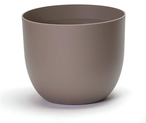 Euro 3 Plast Pflanzkübel 'Rio', Taupe, Ø 34 x H 28 cm