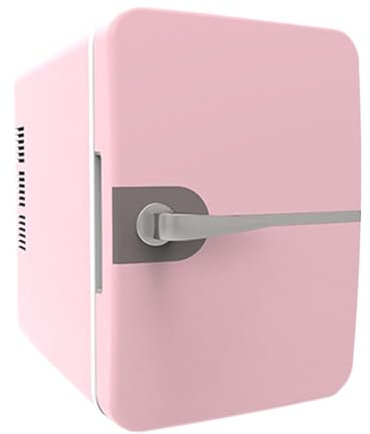 Gralara Mini Frigorifero Portatile per Bevande, Frigorifero per Bevande, Temperatura Regolabile, Porta Singola, Indipendente, per Camera da Letto, Rosa