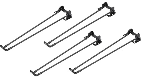 sourcing map Klappbare Tischbeine, 4 Stück 38cm (15) Metall, Schwarz | Klappbare Tischbeine Möbel Heimwerkerprojekte
