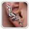 Aneneiceera Punk Ohrringe Silber - Übertriebene Vintage Ohrstecker Gothic Clip On Schmuck für Frauen und Mädchen Geschenke (Silver Swirl)