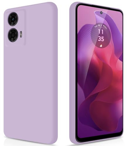 GiiYoon Funda para Motorola Moto G24, Case de Silicona Suave de TPU Carcasa Protector de Goma Fexible Prueba Liviano y a Delgado de Golpes Antirrayas para Teléfono (Violeta)