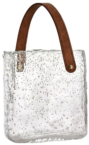 Radefasun Bag Vases Luminous Handmade Glass Flower Vase Desktop Ornaments Propagation Station Plant Holder for Home Wedding Decor (M, Bag)