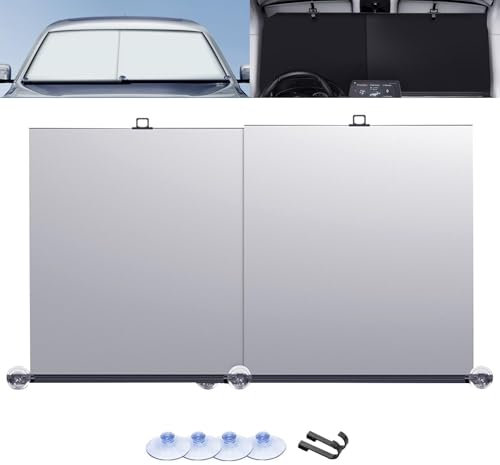 Parasol Retráctil Coche para BMW M Parasol Coche Delantero Parasol para el Parabrisas, Cortina Parasol Coche Enrollable, Protector Solar Plegable para Ventana