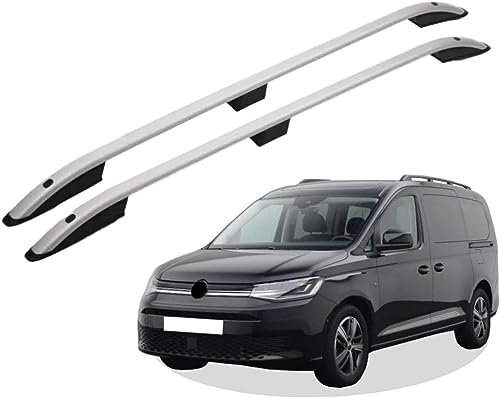 gxybr Dachgepäckträger Aluminiumlegierung Seitenstangen für VW Caddy 5 2020+, Dachträger Gepäckträger Seitenstangen Schienen Dachreling