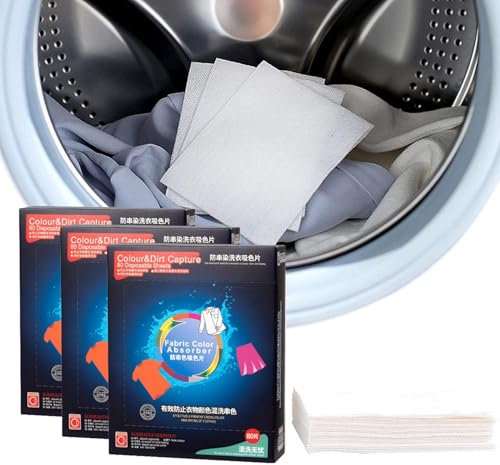 Lot de 240 chiffons de teinture pour machine à laver - Anti-teinture - Protection contre la décoloration des couleurs du linge