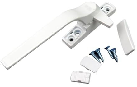 Fenstergriff Fenstergriff aus Kunststoff und Stahl mit Schloss for Doppelverglasung, Türgriff aus Aluminiumlegierung, Fensterschloss, Griff, Türverriegelung for Fenster Fenstergriffe Abschliessbar(Lef