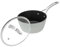Laura Ashley 20 cm Large Saucepan with Lid - PFOA-Free Forged Aluminium Non Stick Cooking Pan 2.6L - Dishwasher & Oven Safe with 10-Years Guarantee - Multi Hob, Induction Compatible - Sage Leaf