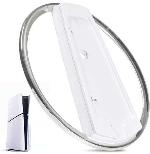 Supporto Verticale per console PS5 Slim,Supporto verticale sottile per PS5,Supporto per Accessor Console Verticale Bianco, per Playstation 5 Slim Disc e digitale Console da Gaming