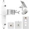 Kamera halterung für Arlo/Came/Ring: 2-in-1 Dachrinnenhalterung für Überwachungskamera und Solarpanel, Solarpanel halterung mit Standard 1/4 Zoll Schraube Port, Outdoor-Halterung Zubehör (weiß)