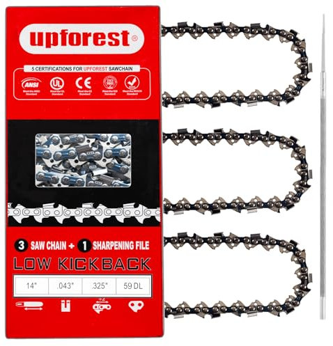 UPFOREST 14 Inch Chainsaw Chain .325 Pitch-.043 Gauge 59 Drive Links (94XX59)
