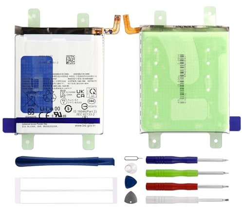 Duotipa Batteria di ricambio EB-BS918ABY, 4855 mAh, compatibile con Samsung Galaxy S23 Ultra SM-S918B, con kit di attrezzi di riparazione