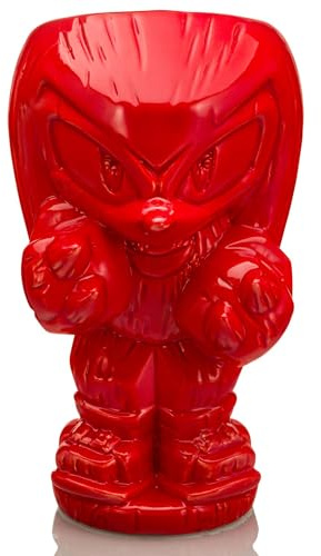 Geeki Tikis Sonic The Hedgehog Knuckles the Echidna Ceramic Mug | Party Cocktail Tumbler For Liquor and Beverages | Holds 18 Ounces