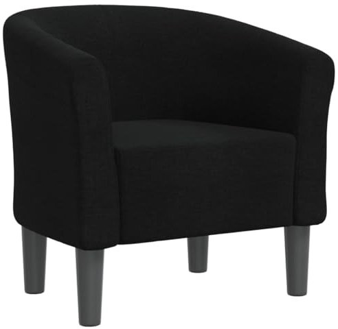 Gecheer Clubsessel, Sessel, Cocktailsessel, Loungesessel, Relaxsessel, Polstersessel, Schwarz Stoff