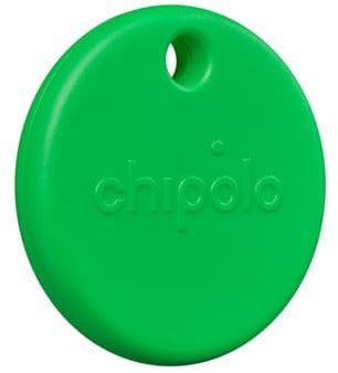 Chipolo POP Tracker Tag - Colorful, Compatible, Loud Bluetooth Tracker with Call Your Phone & Out of Range Alert, Works with Apple Find My or Google's Find My Device (Green)