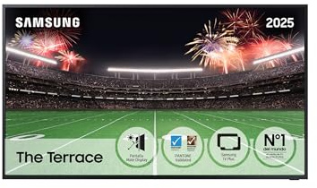 Samsung TV The Terrace 55 Neo QLED 2025 TQ55LST7TG, Écran Full LED Local Dimming Gold, Téléviseur sans Reflets, Utilisation en Extérieur, Smart TV, Quantum HDR, Indice de Durabilité IP55