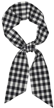 HGFVY Foulard léger à carreaux noirs et blancs - Tendance et élégante - Pour femme, noir, taille unique