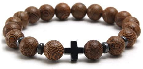 CWZZWS Vietnam Weihrauch Holzperlen Armband Armreifen für Männer und Frauen elastisch