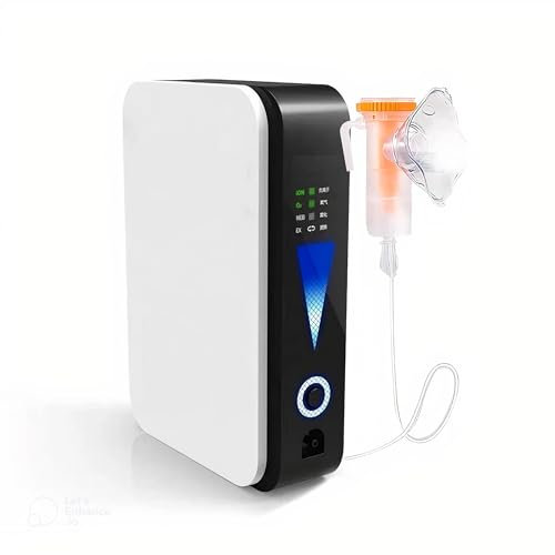 Ksaipx Nebulizador Portátil 2 en 1 con Función Oxígeno - Compresor para Inhalador de Aerosol, Humidificación y Masaje Respiratorio