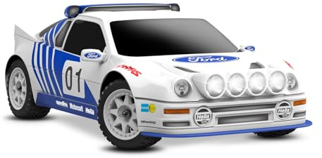 TRAXXAS Mini-Rally VXL, RC Modellauto, Elektro, Blau, Ford RS200, 4x4 Brushless RTR mit 2S LiPo/Lader, Maßstab 1:10